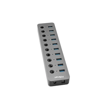 Adapteris USB Type-A 3.0 - 10 x USB 3.0 su jungikliais