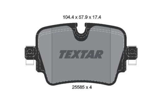 Stabdžių trinkelių rinkinys, diskinis stabdys TEXTAR 2558501