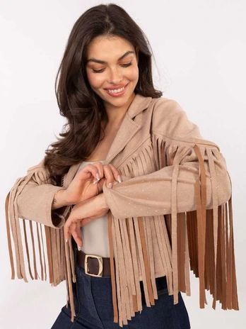 Italy Moda Striukė-IT-KR-21698.29P-smėlio spalva