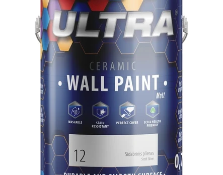 Interjero dažai ULTRA CERAMIC, 0,7 l, Sidabrinis plienas sp. (12)