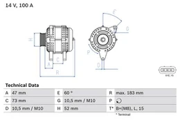 BOSCH 0 986 080 920 Kintamosios srovės generatorius