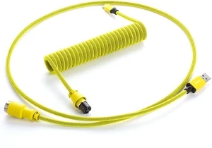 Klaviatūros laidas Cablemod Pro Coiled Keyboard Cable USB-C / USB Typ-A 150cm, geltona