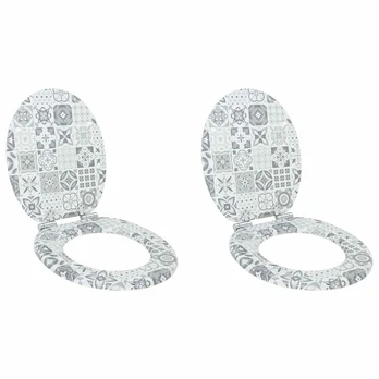 Minkštai užsidarantis tualeto dangtis 2 pcs 44 x 38 cm