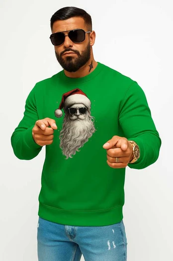 Žalias džemperis be gobtuvo Santa