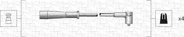 MAGNETI MARELLI 941318111130 Ignition lead set