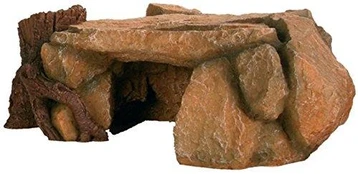 Dekoracija Trixie Rock with Tree 8847, ruda, 25 cm
