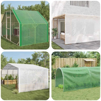 Leno tentas, baltos spalvos, 4x8m, 140g/m²