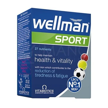 Maisto papildas Wellman Sport, 30 tablečių