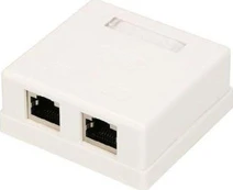 Extralink | Wall mount outlet | 2x RJ45 KAT5E STP kaina