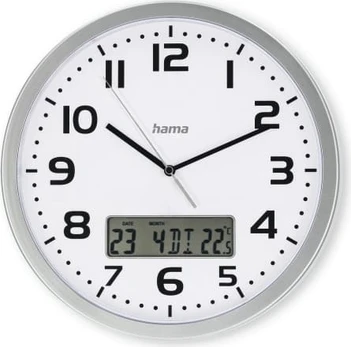 Moorea DCF radio wall clock silver 30cm