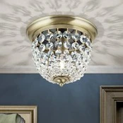 Lubinis šviestuvas "Plafond", patina / permatomas, Ø 26 cm