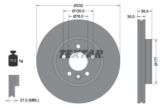 TEXTAR 92307705 Brake Disc