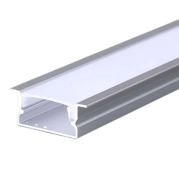 LED įleidžiamas profilis su dangteliu, sidabro sp., 2m