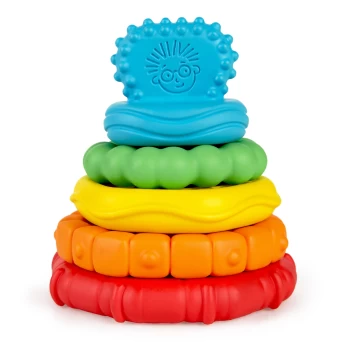 Baby Einstein - Stack &amp; Teethe™ Multi-Textured Teether Toy - (BE-12356)