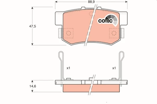 TRW GDB774 Brake pad set