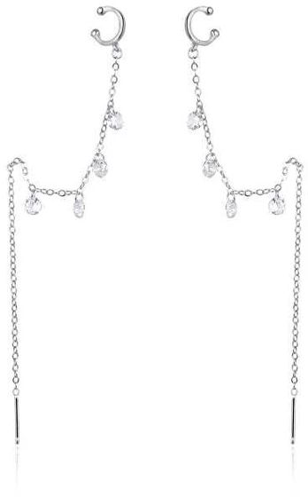Agato Long earrings with zircons AGT-E024VW-EC