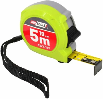 AW-Tools AWTOOLS MIARA ZWIJANA COMPACT 5m x 19mm ABS 2-STOP