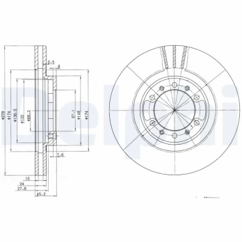 DELPHI BG3099 Brake Disc