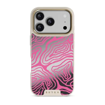 Pink Shores - iPhone 17 Pro Case, Elite Mirror Light (MagSafe) / Gold