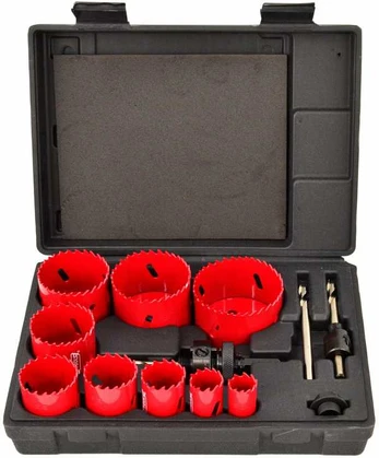 AW-Tools AWTOOLS Bimetalinių gręžimo karūnų rinkinys 13 vnt. 19-64mm