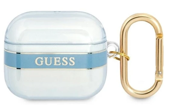 Dėklas Guess GUA3HHTSB AirPods 3 Mėlynas