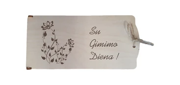 Medinis pinigų vokelis „Su gimimo diena“