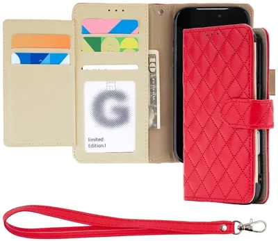 Dėklas Mercury Luxe Diary do iPhone 17 Pro / 18 Pro raudona