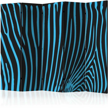 Artgeist Pertvara - Zebra pattern (turquoise) II [Room Dividers]