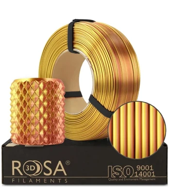 Rosa3D Refill PLA Magic Silk siūlas 1.75 mm 1kg - Auksinis-varis