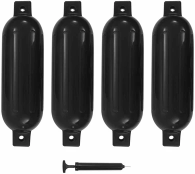 Valties bortų apsaugos, 4vnt., juodos spalvos, 51x14cm, PVC