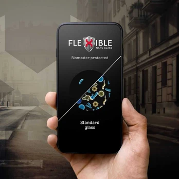 Forcell Flexible 5D – hibridinis stiklas iPhone 14 Pro Max juodas