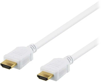 DELTACO High-Speed Premium HDMI cable, 0,5m, Ethernet, 4K UHD, baltas