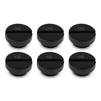 Alphacool Eiszapfen Verschlussschraube G1/4, juodas -6er Pack