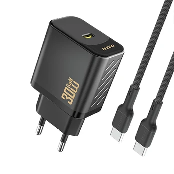 Dudao A27PCEU Adapteris 30Watt 1xUSB-C (1m USB-C to USB-C cable included) Sort
