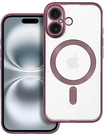 ELECTRO MAG COVER case compatible with MagSafe for IPHONE 16 deep violetinė