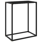 Konsolinis staliukas, juodas, 60x35x75cm, grūdintas stiklas kaina