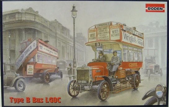 Klijuojamas Modelis Roden 739 Type B Bus LGOS 1/72