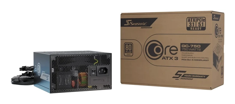 Seasonic CORE GC-750 ATX 3.1 maitinimo bloko modulis 750 W 24 kontaktų ATX juodas