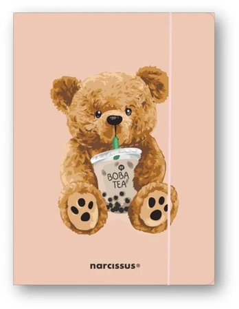 Aplankas Narcissus Teddies: Meškiukas Boba Tea, A4+