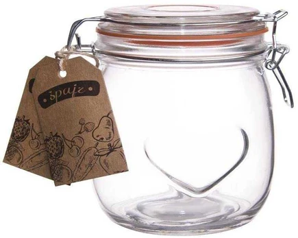 Stiklainis su dangteliu, 0.5L