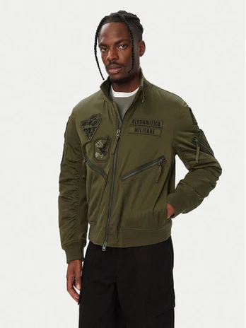 Aeronautica Militare Bomber striukė 262AB3077UCT04361 Chaki Regular Fit