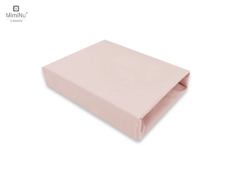 MIMINU paklodė su guma, 120x60 cm., Powdery pink