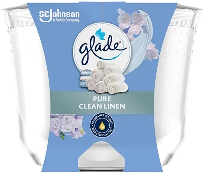 Glade Pure Clean Linen scented candle 204 g