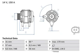 BOSCH 0 986 083 960 Kintamosios srovės generatorius