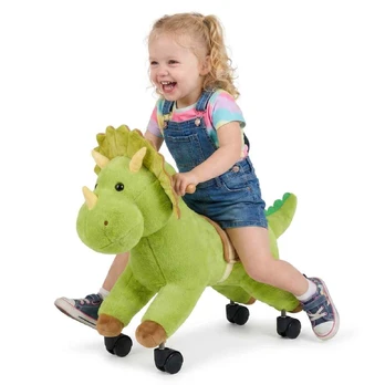 Vaikiškas jojamas dinozauras su ratukais