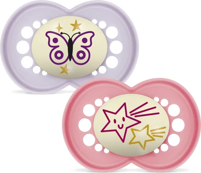 MAM - Orig Night Silk 2p Box V - Pink