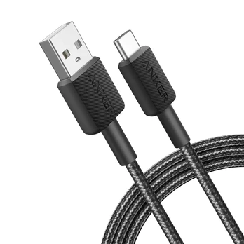 Anker 322 USB-A to USB-C cable 1.8m juodas