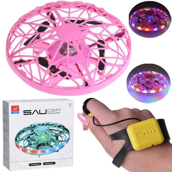 Skraidantis disko formos dronas su LED apšvietimu