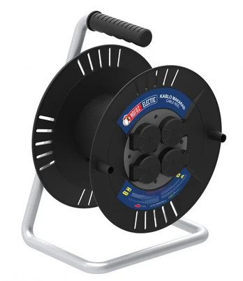 Ritė be kabelio Horoz, 4-lizdai, IP44, juoda, 280mm