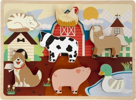 Moxy - 3D Wooden Puzzle, 7 pcs - Farm